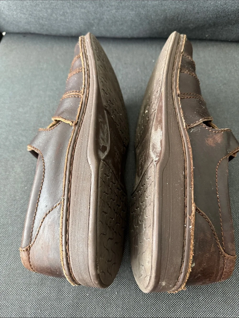 Birkenstock Footprints Madeira Brown Leather Fisherman Sandals Sz 12 Academia